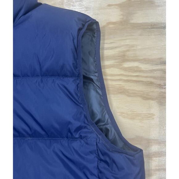 LL Bean Puffer Vest Goose Down Mens XL Blue Full Zip Outdoor Hiking Classic - Picture 5 of 12